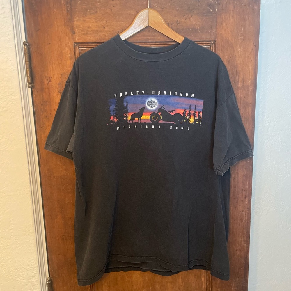 Harley Davidson “Midnight Howl” Y2K Vintage XXL shirt